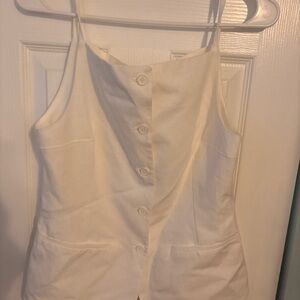Zara Button-Front Spaghetti Strap Tank Top